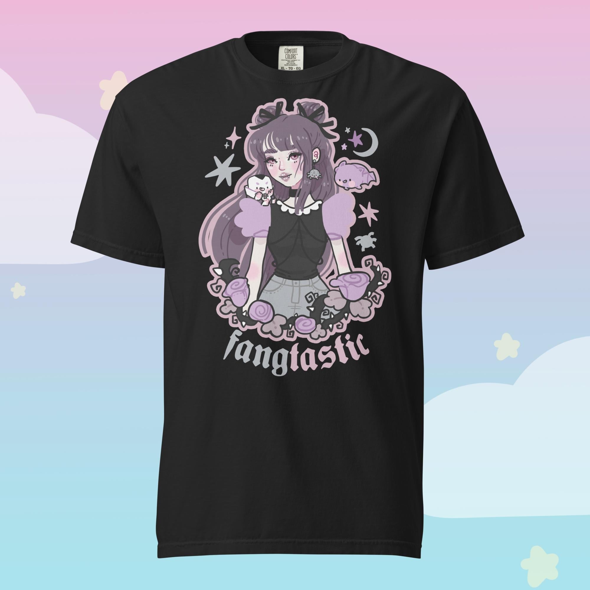 Violet the Vampire Spooky Kawaii Halloween T-Shirt | Cute Gothic Character Tee Katnipp character product