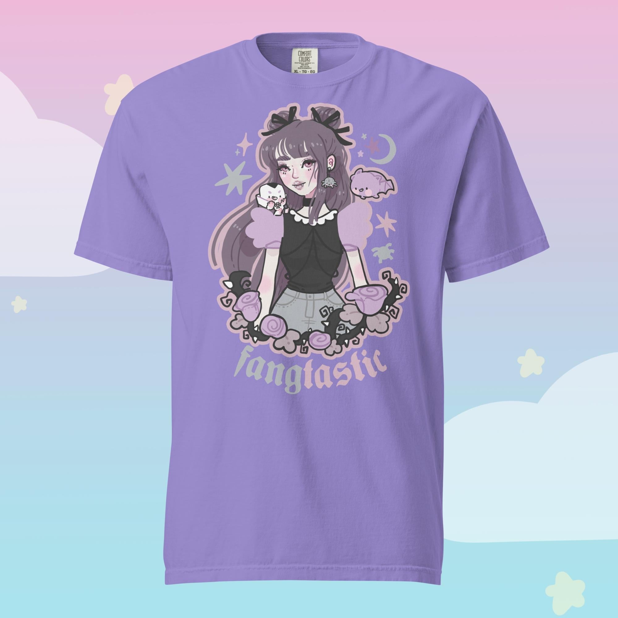 Violet the Vampire Spooky Kawaii Halloween T-Shirt | Cute Gothic Character Tee Katnipp character product
