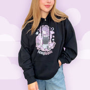 Violet the Vampire Sweatshirt | Fangtastic Gothic Halloween Hoodie | Spooky Cute Kawaii Apparel Katnipp character product