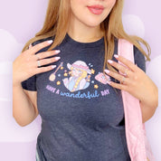 Wanderful Day Kawaii Halloween T-Shirt | Pastel Witch Graphic Tee | Cute Spooky Season Apparel Katnipp character product