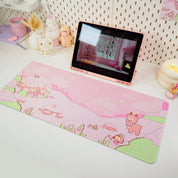 Winter Christmas Desk Mat | Cinnamon & Bumblebutt | Kawaii Pastel Desk Decor Katnipp character product