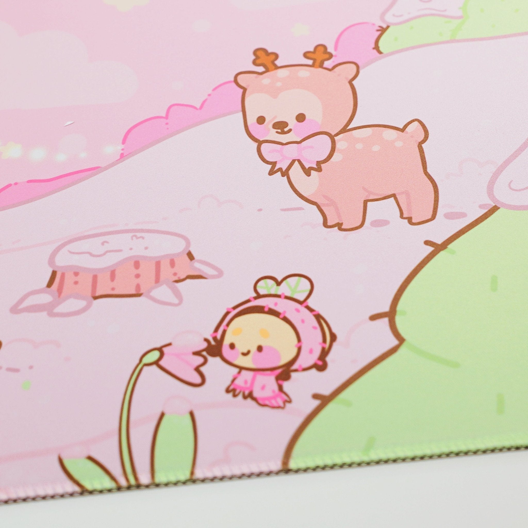Winter Christmas Desk Mat | Cinnamon & Bumblebutt | Kawaii Pastel Desk Decor Katnipp character product