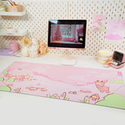 Winter Christmas Desk Mat | Cinnamon & Bumblebutt | Kawaii Pastel Desk Decor Katnipp character product