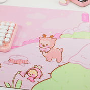 Winter Christmas Desk Mat | Cinnamon & Bumblebutt | Kawaii Pastel Desk Decor Katnipp character product