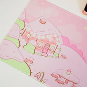 Winter Christmas Desk Mat | Cinnamon & Bumblebutt | Kawaii Pastel Desk Decor Katnipp character product