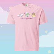 Yay! It’s Travel Day! Premium Heavyweight T-Shirt | Kawaii Airport Tee | Wanderlust Graphic Shirt | Katnipp Travel Apparel Katnipp character product