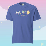 Yay! It’s Travel Day! Premium Heavyweight T-Shirt | Kawaii Airport Tee | Wanderlust Graphic Shirt | Katnipp Travel Apparel Katnipp character product