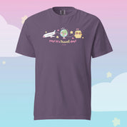 Yay! It’s Travel Day! Premium Heavyweight T-Shirt | Kawaii Airport Tee | Wanderlust Graphic Shirt | Katnipp Travel Apparel Katnipp character product