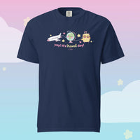 Yay! It’s Travel Day! Premium Heavyweight T-Shirt | Kawaii Airport Tee | Wanderlust Graphic Shirt | Katnipp Travel Apparel - True Navy / S