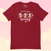 You're Snow Lovely Kawaii Reindeer Christmas T-Shirt | Cute Holiday Graphic Tee for Winter Katnipp character product