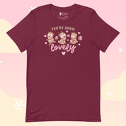 You're Snow Lovely Kawaii Reindeer Christmas T-Shirt | Cute Holiday Graphic Tee for Winter Katnipp character product