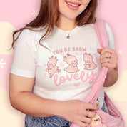You're Snow Lovely Kawaii Reindeer Christmas T-Shirt | Cute Holiday Graphic Tee for Winter Katnipp character product