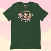 You're Snow Lovely Kawaii Reindeer Christmas T-Shirt | Cute Holiday Graphic Tee for Winter Katnipp character product