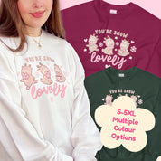 You're Snow Lovely Kawaii Reindeer Sweatshirt | Cute Christmas Holiday Apparel Katnipp character product