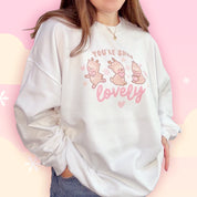 You're Snow Lovely Kawaii Reindeer Sweatshirt | Cute Christmas Holiday Apparel Katnipp character product