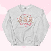 You're Snow Lovely Kawaii Reindeer Sweatshirt | Cute Christmas Holiday Apparel Katnipp character product