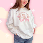 You're Snow Lovely Kawaii Reindeer Sweatshirt | Cute Christmas Holiday Apparel Katnipp character product