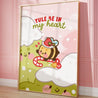 Yule be in my heart Cute & Funny Christmas Bumblebutt Art Print - Katnipp Studios
