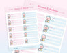 Vibrant pastel planner stickers for tracking vitamin doses morning and evening over 10 weeks, double front