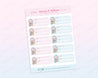 Vibrant pastel planner stickers for tracking vitamin doses morning and evening over 10 weeks, zoomed out
