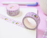 Bumblebee gingham washi tape roll, 22mm wide, perfect for crafts and decorating projects, in use 