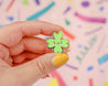 Lucky Charm Clover Enamel Pin - Adds luck to accessories - Ideal gift or personal accent, hand
