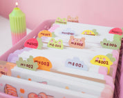 A5 Pastel Garden Index Tabs | Kawaii Planner & Journal Organiser | ID009 Katnipp character product