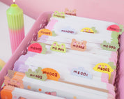 A5 Pastel Garden Index Tabs | Kawaii Planner & Journal Organiser | ID009 Katnipp character product