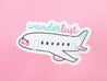 Wanderlust Travel Die-Cut Sticker featuring Katnipp Characters & Illustrations. Waterproof Vinyl, zoom