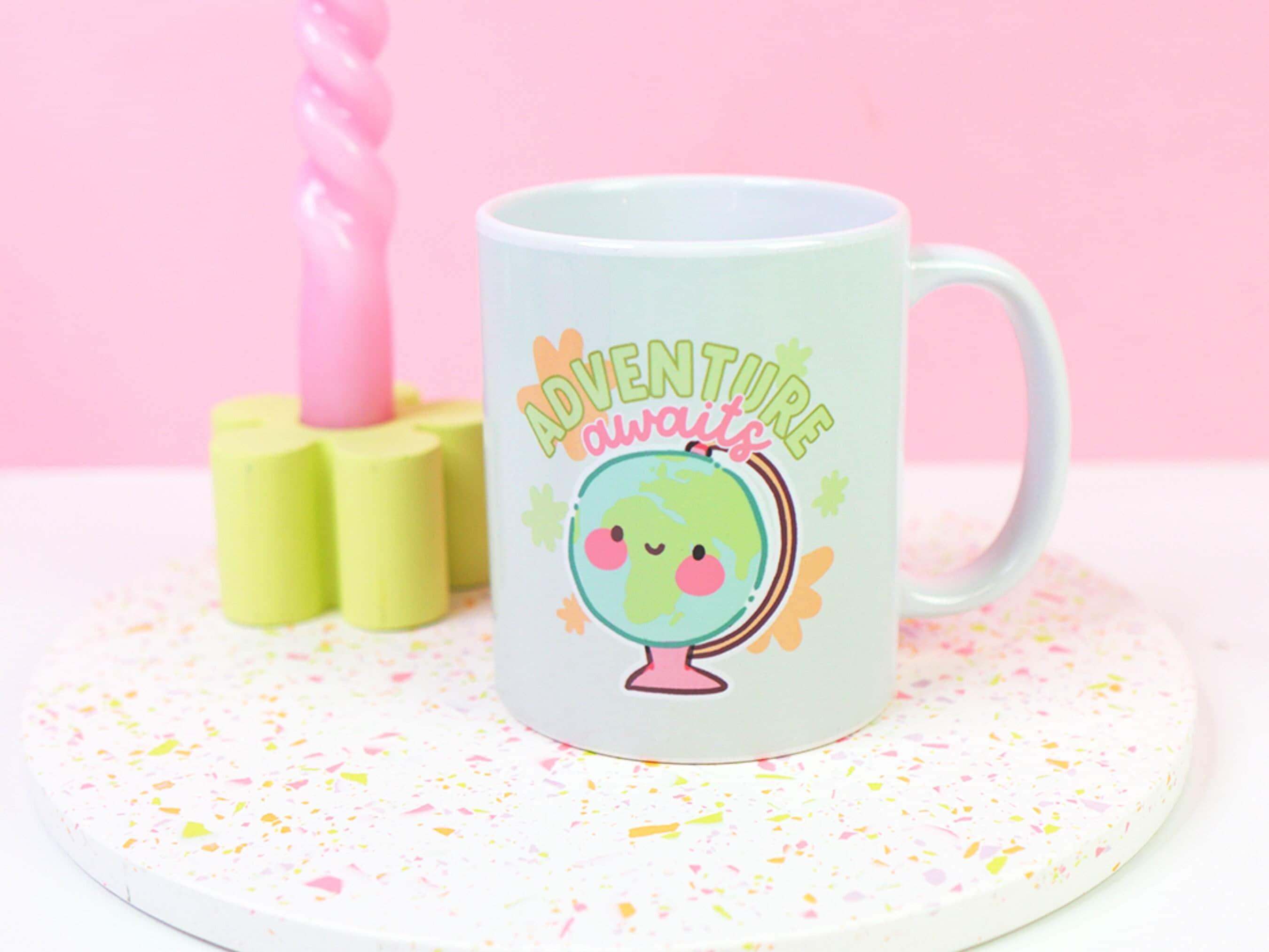 Adventure Awaits Kawaii Travel Mug | Perfect Gift for Wanderlust Lovers - Katnipp Studios