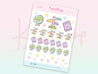 Adventure Travel Planner Stickers | Kawaii Globe & Travel-Themed Stickers | TRAVEL 003 - Katnipp Studios