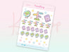 Kawaii Travel Adventure Planner Stickers - Handmade pastel stickers for planners and journals by Katnipp Studios, above