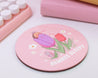 Always Sleepy Bumblebutt Coaster | Kawaii Bee Springtime Drink Holder | Cute Floral Coffee Coaster - Katnipp Studios