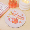 Autumn Leaves or Coffee Please! Mouse Mat - Hand-printed kawaii desk accessory from Katnipp, secondary