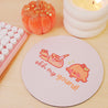 Ohh My Gourd Mouse Pad - Hand-printed kawaii desk accessory from Katnipp for autumn decor, forth