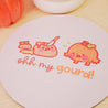 Ohh My Gourd Mouse Pad - Hand-printed kawaii desk accessory from Katnipp for autumn decor, fifth