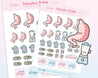 Bariatric Babe Sticker Sheet | Cute Gastric Sleeve Planner Stickers | WLS 001 - Katnipp Studios