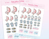 Bariatric Babe Sticker Sheet | Cute Gastric Sleeve Planner Stickers | WLS 001 - Katnipp Studios