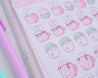 Adorable handmade Bath Time Cosy Planner Stickers featuring original illustrations, crafted from premium vinyl for durability. 5