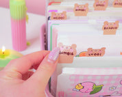 Bear Index Tab Stickers | Kawaii Planner & Journal Page Markers | ID004 Katnipp character product