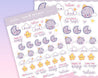 Image showing Luna and Sprinkle Bedtime & Naptime Planner Sticker Sheet with adorable pastel designs for bullet journal organisation.