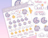 Image showing Luna and Sprinkle Bedtime & Naptime Planner Sticker Sheet with adorable pastel designs for bullet journal organisation. 3