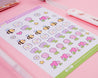 Adorable bumblebee planner stickers crafted on A6 premium paper with vinyl sticker material, perfect for decorating planners and scrapbooks. 5