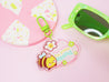 Bumblebutt Acrylic Keyring with double-sided design and glitter epoxy finish, ideal for bags or keys. 4