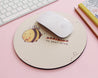 Bee Kind to Your Mind Round Mouse Pad | Positive Message Desk Accessory | Kawaii Bumblebee Mouse Mat - Katnipp Studios