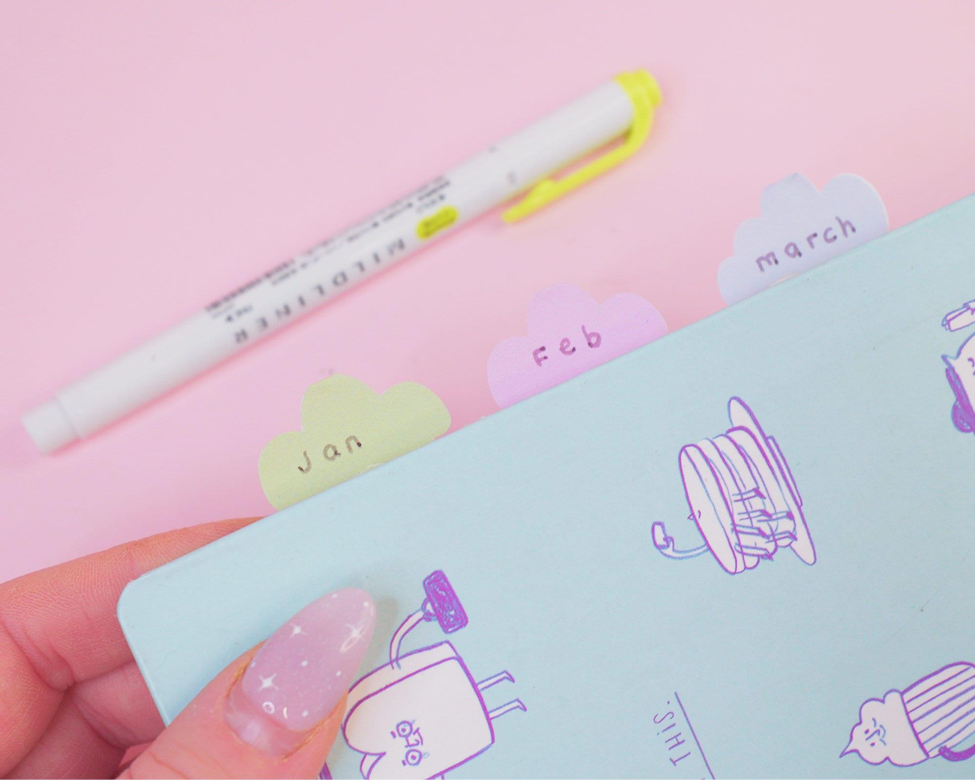 Blue Cloud Index Tabs – Cute Divider Stickers for Planners & Cards | ID005 - Katnipp Studios