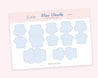 Blue Cloud Mixed Index Tab Stickers on A5 Premium Paper. 3