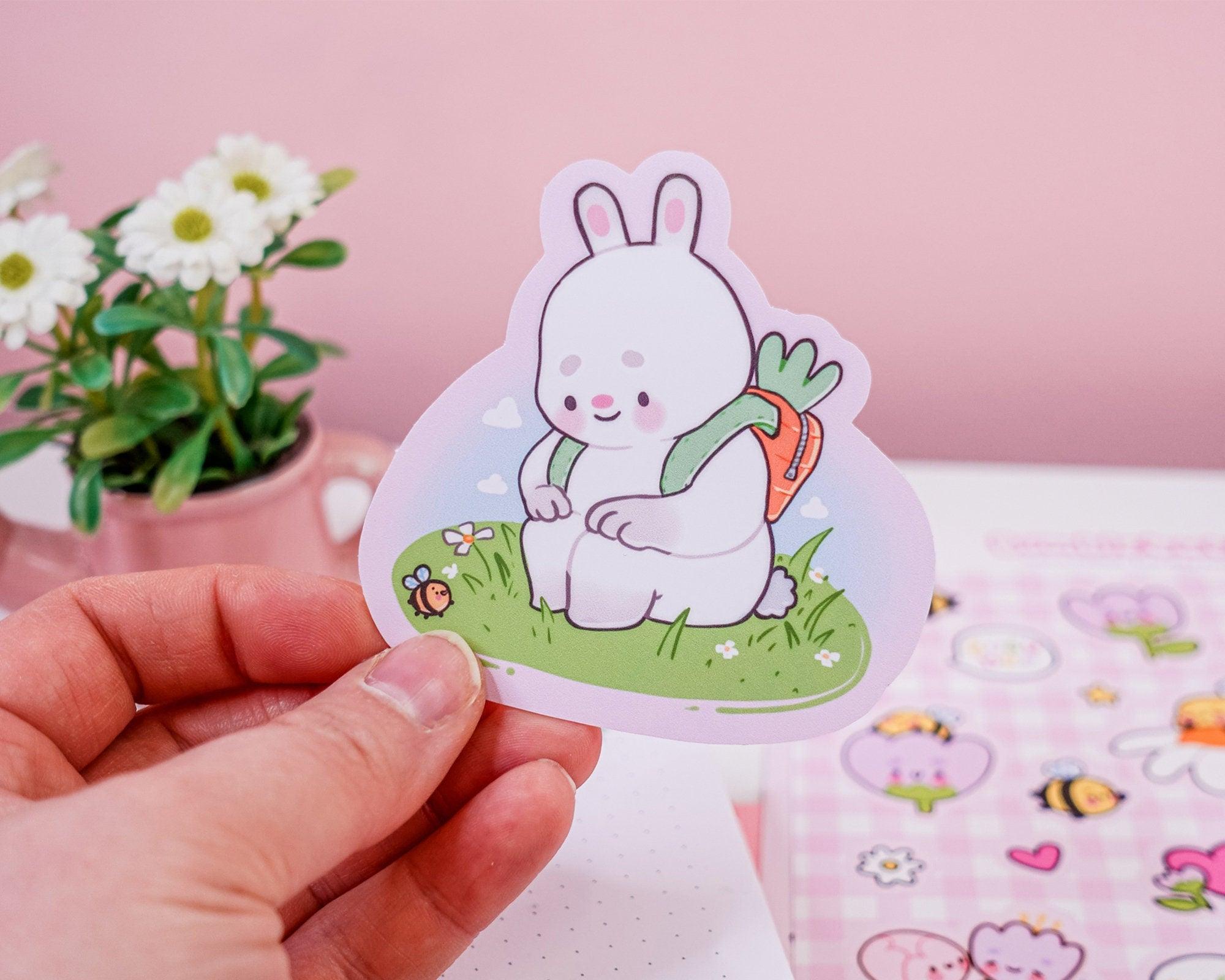 Bonbun & Bumblebutt Easter bunny and spring-themed die-cut vinyl sticker 2
