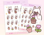 Bonbun Kawaii Photography Sticker Sheet | Cute Creative Planner Stickers A6 | BON006 Katnipp character product