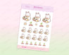 Bonbun's Kawaii Gardening & Planting Sticker Sheet | Pastel Planner Stickers | Cute Bunny & Seedling Designs | BON 005 - Katnipp Studios